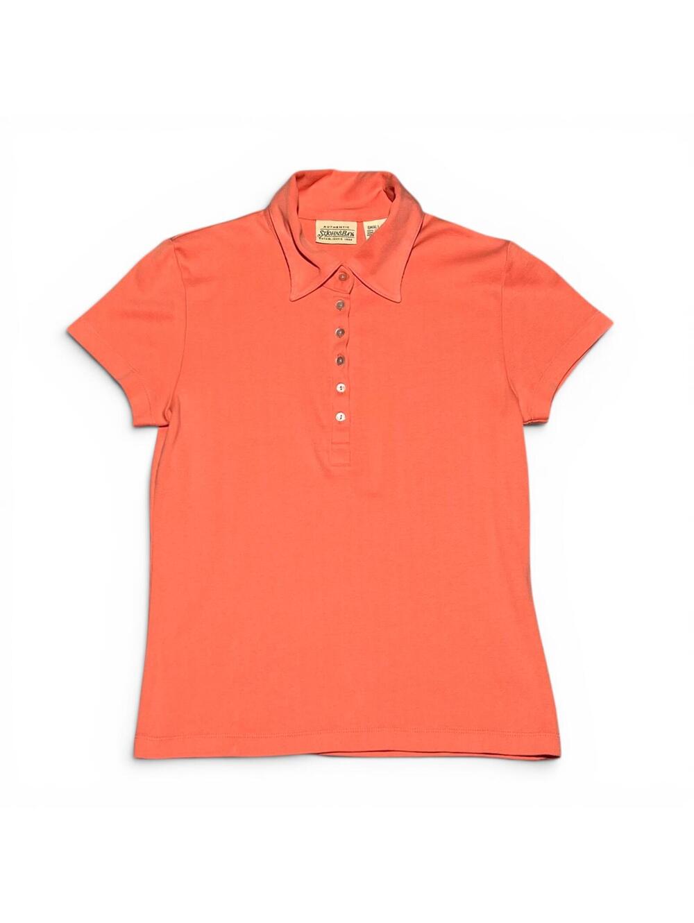 Vintage St. John's Bay Coral Short Sleeve Polo Shirt Small